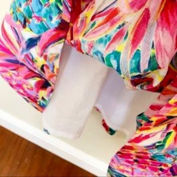 J.CREW Ratti Multicolor Painted Pineapple Summer Spaghetti Strap Midi Dress - Picture 9 of 16